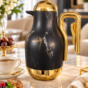 Luxury Arabic Style Tea & Coffee Thermos Flask – Marble & Gold | 3 Designs