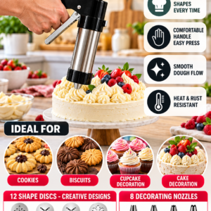 Product Details – Stainless Steel Cookie Press & Biscuit Maker