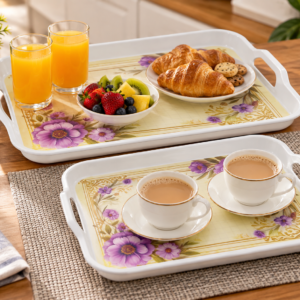 Melamine Tray Set in Pakistan – Floral Serving Trays