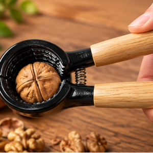 Premium Heavy Duty Nut Cracker with Wooden Handles – Walnut, Almond & Dry Fruit Shell Opener